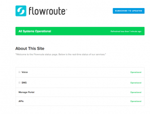 Flowroute status page